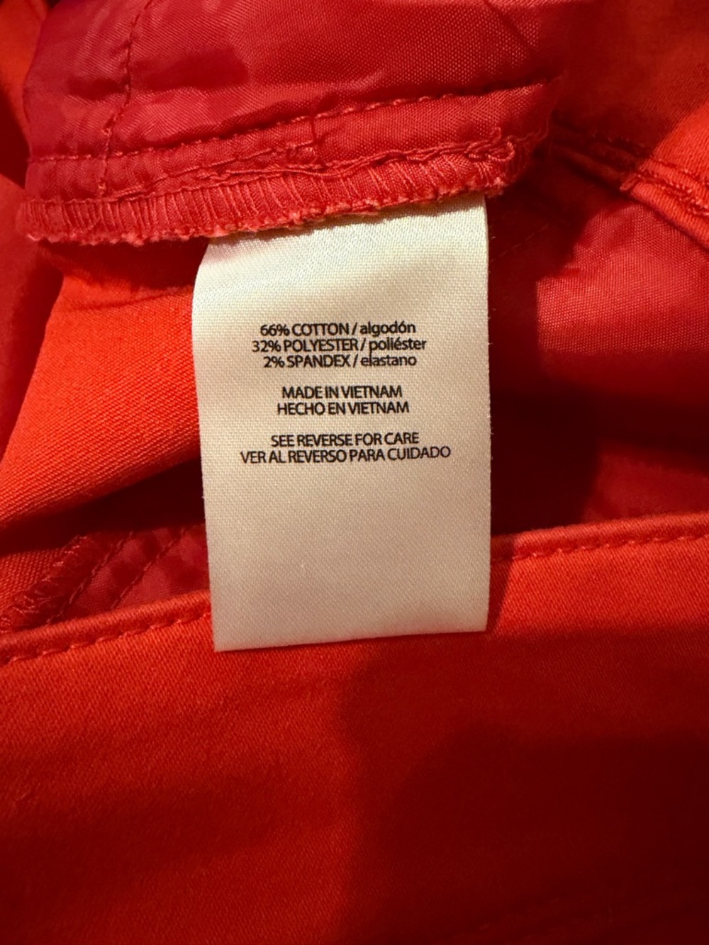NEW The Limited Coral Red Cotton Blend Flat Front Shorts Size 10 - Picture 4 of 4